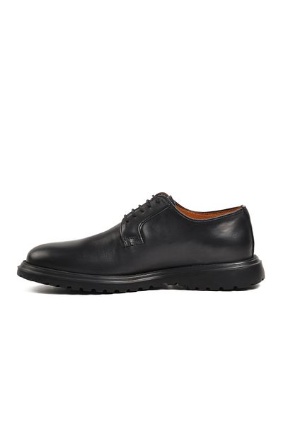 Dr.Flexer 340802 Black Genuine Leather Lace-Up Men's Casual Shoes