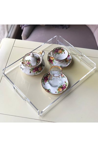 Queen Bee İstanbul Transparent Plexiglass Tray 36cm X 26cm
