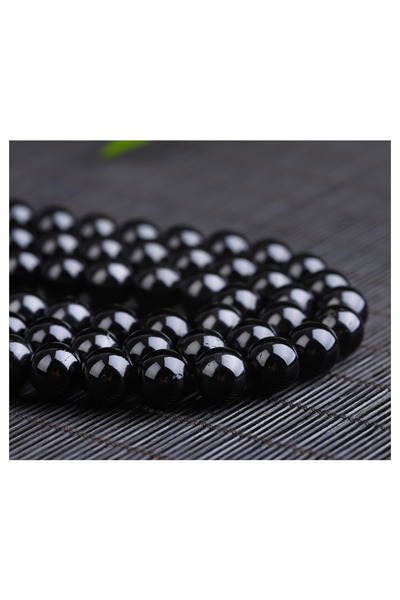 Padore Accessory جودة A+| سلسلة خرز من حجر التورمالين الأسود الطبيعي > معتمدة...