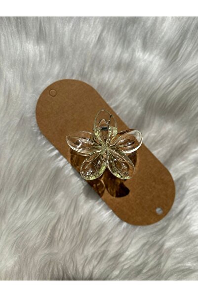 Elvinege Aksesuar Lotus Çiçeği Şeffaf Mandal Toka