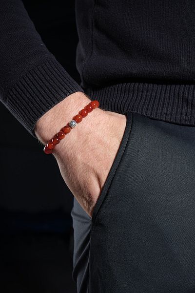 Ssilhoutte Doğaltaş Natural Stone Evil Eye Bracelet - Silver Apparatus, Certified Women's and Men's Bracelet