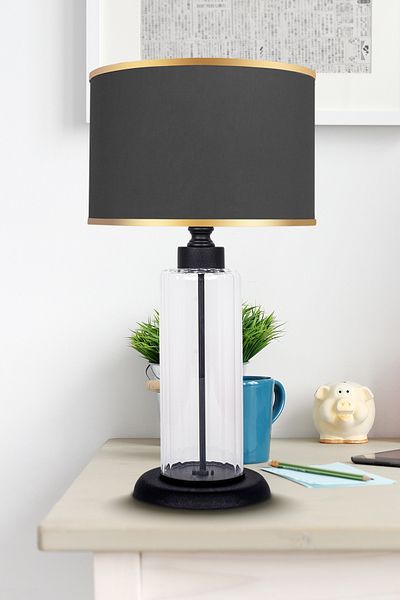 MINIMAL ETICARET VE BILGI TEKNOLOJILERI Foton Black Gold Contrast Glass Lampshade