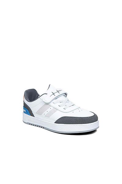 Ndrops Pantofi sport sezonieri, ortopedici, cu velcro, piele albă pentru copii