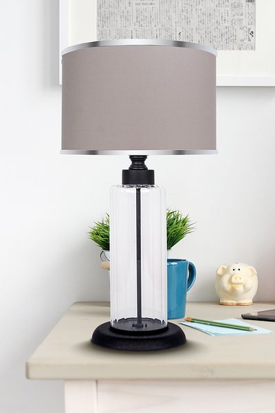 MINIMAL ETICARET VE BILGI TEKNOLOJILERI Foton Black Silver Contrast Glass Lampshade