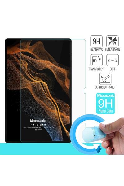 Microsonic Samsung Galaxy Tab S9 Ultra X910 Nano Glass Cam Ekran Koruyucu