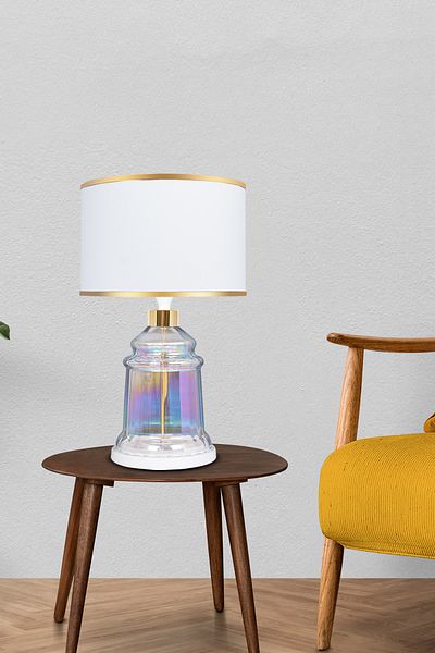 MINIMAL ETICARET VE BILGI TEKNOLOJILERI Royce White Glossy Shine Glass Lampshade