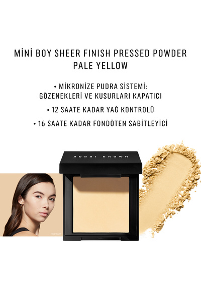 BOBBI BROWN Mini Sheer Finish Pressed Powder Kompakt Pudra - Pale Yellow 7161...