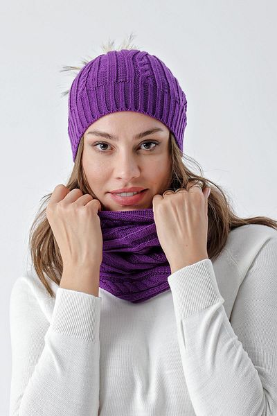 Purple scarf best sale and gloves