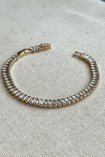 MODA Caprea Steel White Stone Waterway Women's Bracelet Tarnish Resistant 17 ...