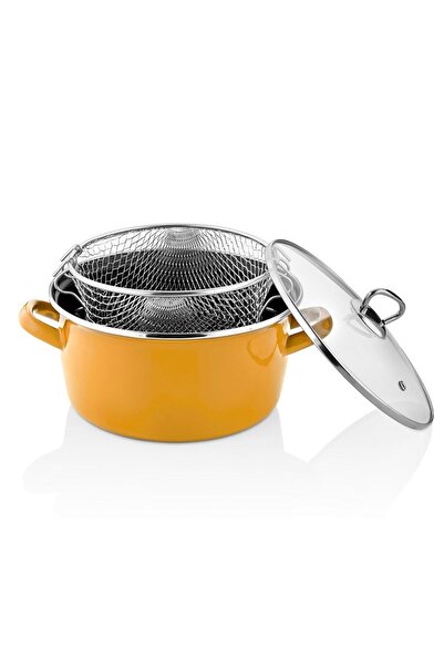 Paçi Betty Cat Sarı Kızartma Tenceresi 22 Cm 4.5 Lt