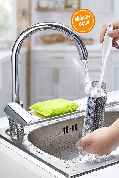 WAPPA Pratik Silikon Uçlu Termos Matara Şişe Biberon Temizleme Fırçası