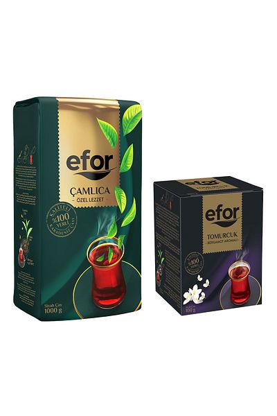 EFOR ÇAY Efor Çamlıca Black Bulk Tea - 1,000gr + Bud Bergamot Flavored 100gr
