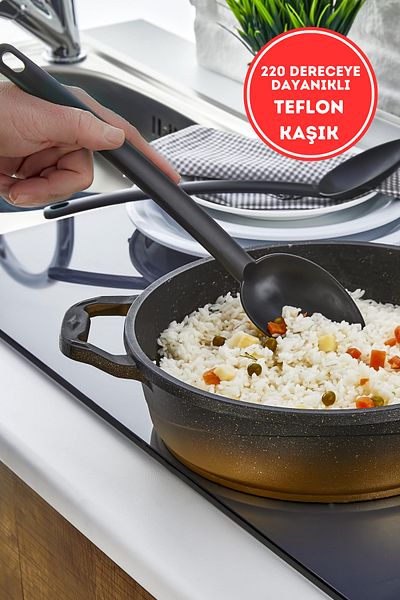 WAPPA Practical Fireproof Non-Stick Teflon Spoon Resistant to 220 Degrees