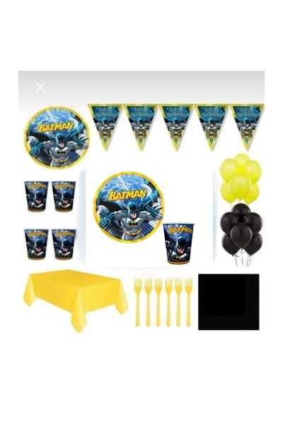 MFM Σετ πάρτι γενεθλίων με χαρακτήρες Batman για 16 άτομα