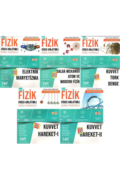 Çap Yayınları AYT Fizik Fasikül Seti - 5 Kitap