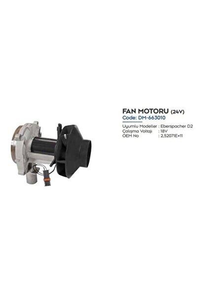 DEMMON Webasto Isıtıcı Fan Motoru D2 24 Volt Vebasto