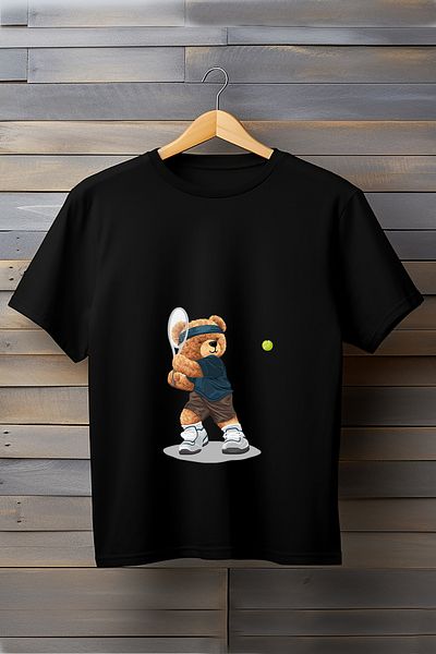 ADA BEBEK ÇOCUK Tricou de bază cu urs jucând tenis
