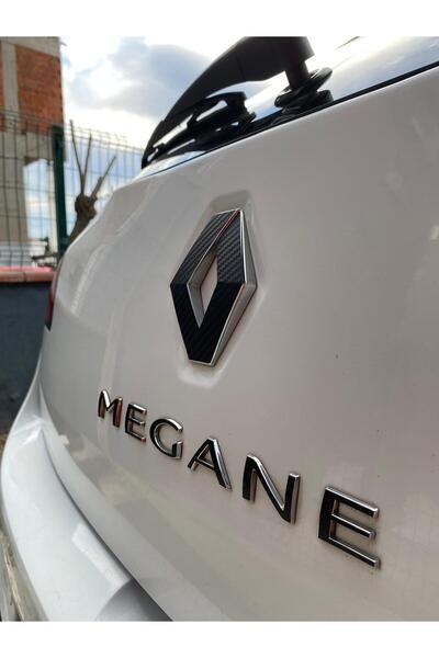 GRAFİCAR Renault Megane 3 Amblem Kaplama Sticker Set/makyajlı Kasa Uyumlu 2013 /mat Siyah