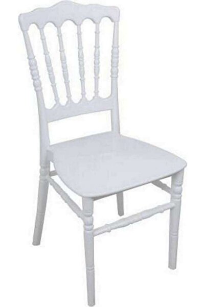 PrettyHomes Silver Sandalye Napolyon (6 adet) Beyaz
