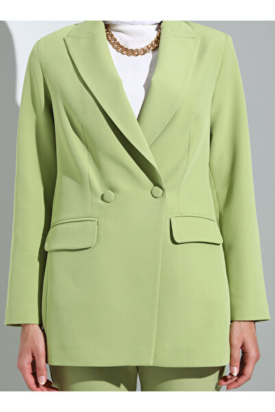 Refka Pocket Detailed Jacket - Dirty Green - Woman