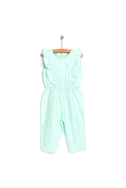 Genel Markalar Kız Bebek Salopet Çıtçıtlı Watermelon Modelli Yaka İp Askılı Mint