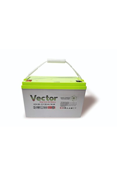 Vector 12 V 100 Ah Amper Jel Akü Deep Cycle Nanocarbon Akü (ÜRETİM YILI: 2025)