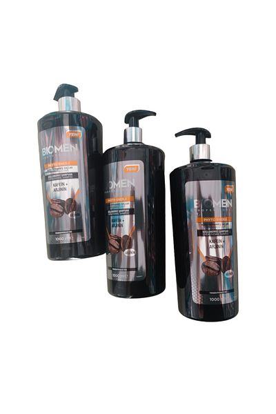 Biomen Bi̇omen Caffeine+Argine Strengthening Shampoo Set - 3*1000:3000 Ml, Available in 3 Pieces
