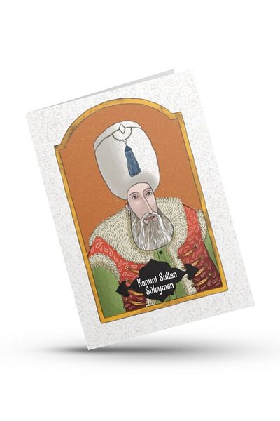 Beynlab Kanuni Sultan Suleyman Striped A5 Notebook and Ottoman Sticker