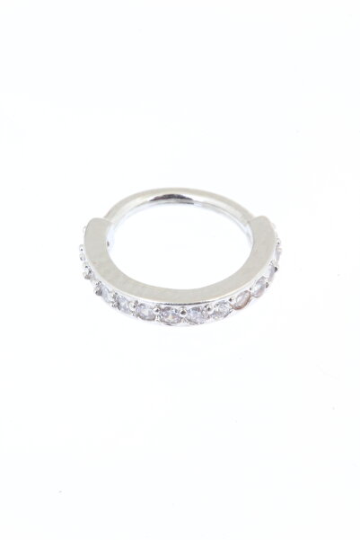 depozoom Cerrahi Çelik Zirkon Taşlı 10mm Tragus Kıkırdak Piercing