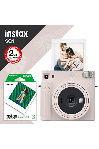 Fujifilm Instax Sq1 Beyaz Fotoğraf Makinesi ve 10LU Kare Film