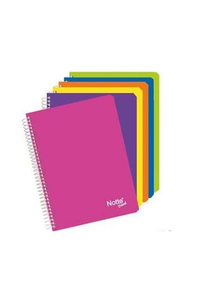 HERA A-4 Spiral Notebook Plastic Cover Spiral Checkered 120 Sheets 120/4 Dfn-0301 6 Pieces (1 Pack of 6 Pieces)