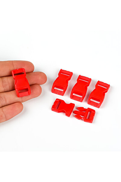 yfhobi 1 SET, PARACORD KLİPS, ÇANTA, TAKI, TASMA, BİLEKLİK KLİPSİ, KIRMIZI RENK, İÇ GENİŞLİĞİ: 1 CM