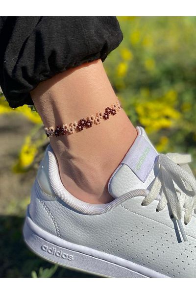 Beykan BROWN FLOWER GARDEN ANKLET