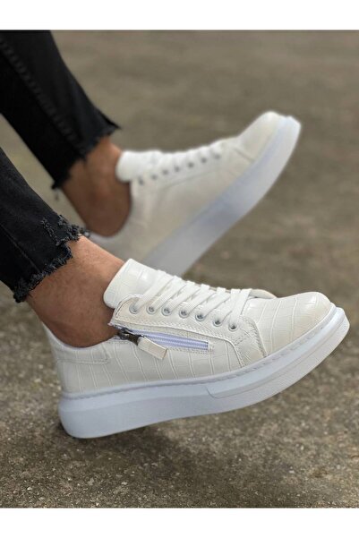 BZ Moda B-309 BT Lace Up Ορθοπεδική Σόλα Ανδρικά Παπούτσια Αθλητικά Παπούτσια Λευκά