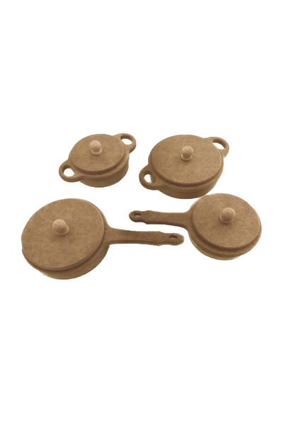 Hedef Ahşap Ahşap Oyuncak Tencere Tava Seti