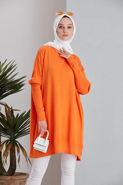 MODAMÜNASİP Half Turtleneck Knitwear Poncho Sweater Tunic