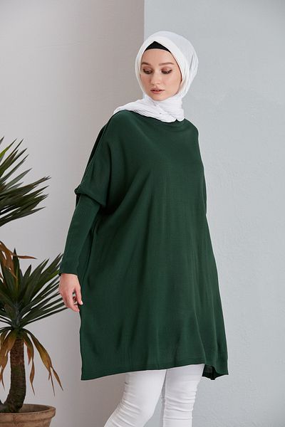 MODAMÜNASİP Πλεκτό μισό ζιβάγκο Poncho πουλόβερ τουνίκ