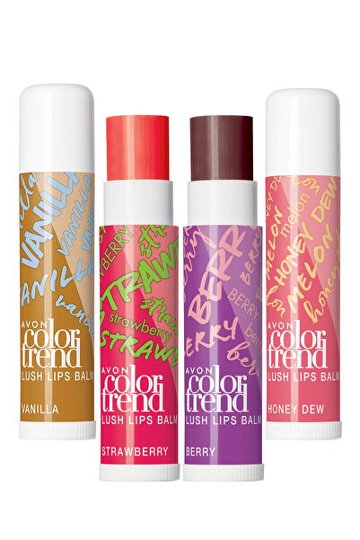 AVON Color Trend Çilek, Orman Meyvesi, Kavun ve Vanilya Dudak Balmı Paketi
