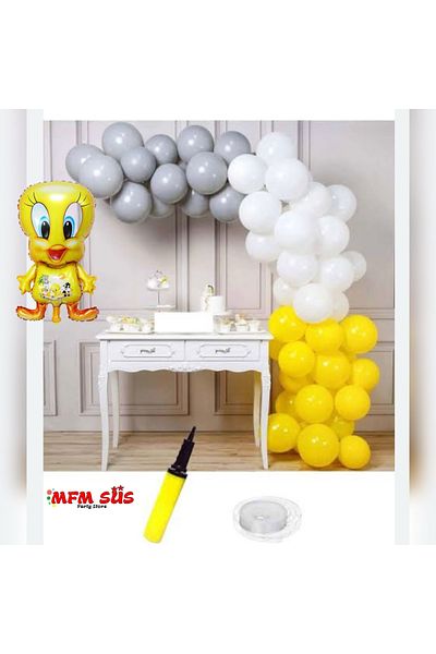 MFM party Tweety foil chain balloon birthday party set