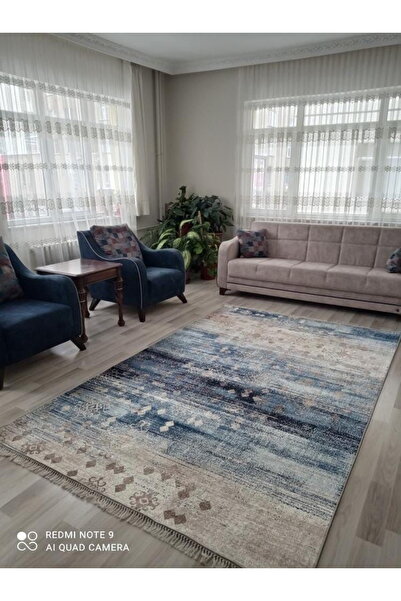simenteks Dijital Baskı Yıkanabilir Kaymaz Taban Leke Tutmaz Yolluk Kilim Sal...
