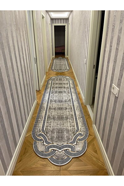 simenteks Dijital Baskı Yıkanabilir Kaymaz Taban Leke Tutmaz Yolluk Kilim Sal...