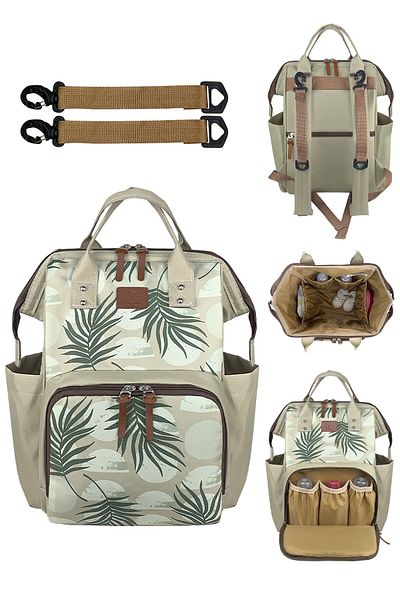 Stylo Paris Baby Backpack - Olive for Woman and Mom
