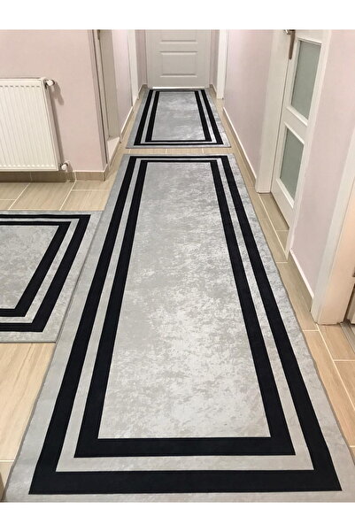 simenteks Dijital Baskı Yıkanabilir Kaymaz Taban Leke Tutmaz Yolluk Kilim Sal...