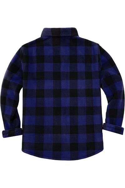 GHASSY CO. Ανδρικό μπουφάν Fleece με γιακά πουκάμισο εξωτερικού χώρου με κουμπιά τεσσάρων τσέπες