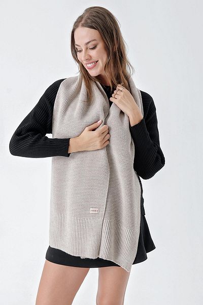 CHUBA Eșarfă detaliată din tricot moale pentru femei, bej 24W1321
