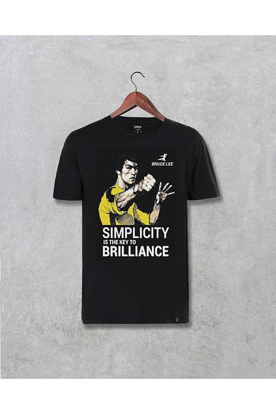 Pisa Art Μαύρο μπλουζάκι Bruce Lee με προσαρμοσμένο σχέδιο και προσαρμοσμένο τυπωμένο
