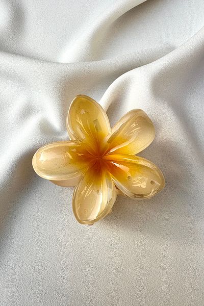 yucelique Agrafă de păr cu flori de hibiscus (7,5 cm).