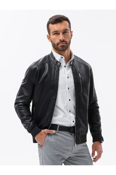 OMBRE Öko-Lederjacke OM-JAFL-0109