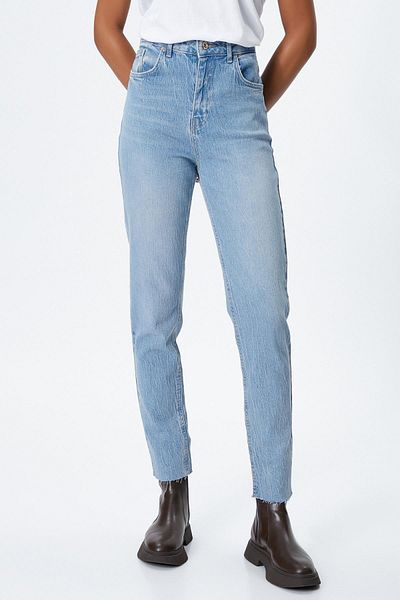 Koton Damenbekleidung Jeanshose Medium Indigo