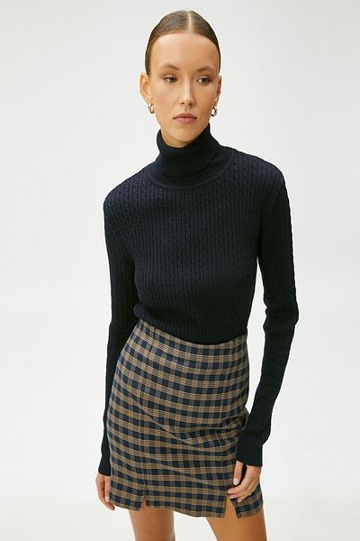 Koton Women's Navy Blue Sweater